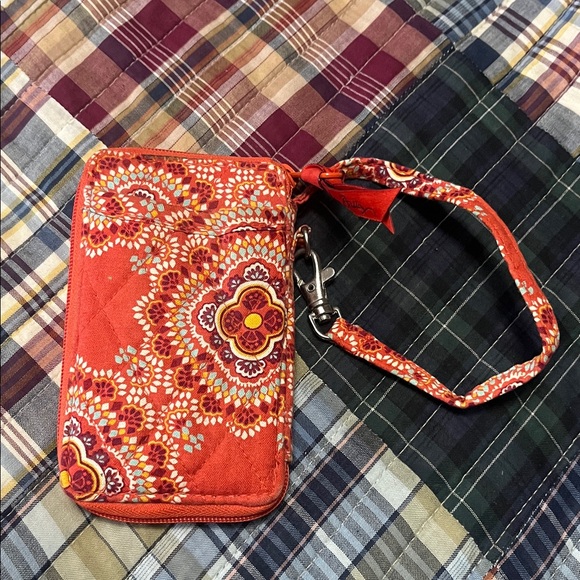 Vera Bradley Red and Orange Wristlet Wallet - Picture 2 of 3